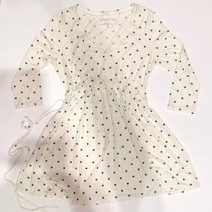 Motherhood Maternity White Polka Dot Blouse